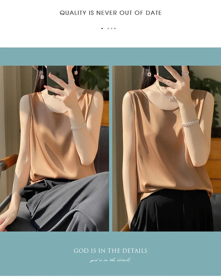 Women Tops Solid Spring Summer Casual Crop Tops Sexy O-neck Tank Tops Office Lady Pink White Top 2024 Fashion Korean Tank Top RT220