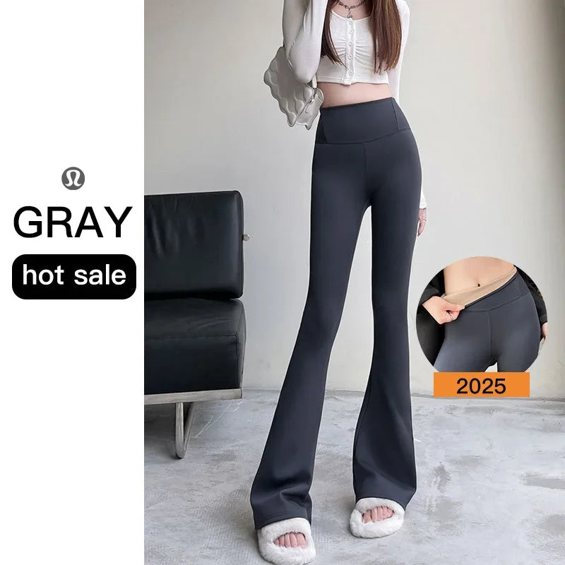 Outer Wear Women's Peach Hip Flare Pants Slim Yoga Pants Solid Color High-waisted Antibacterial Hundred Bottoms RT220