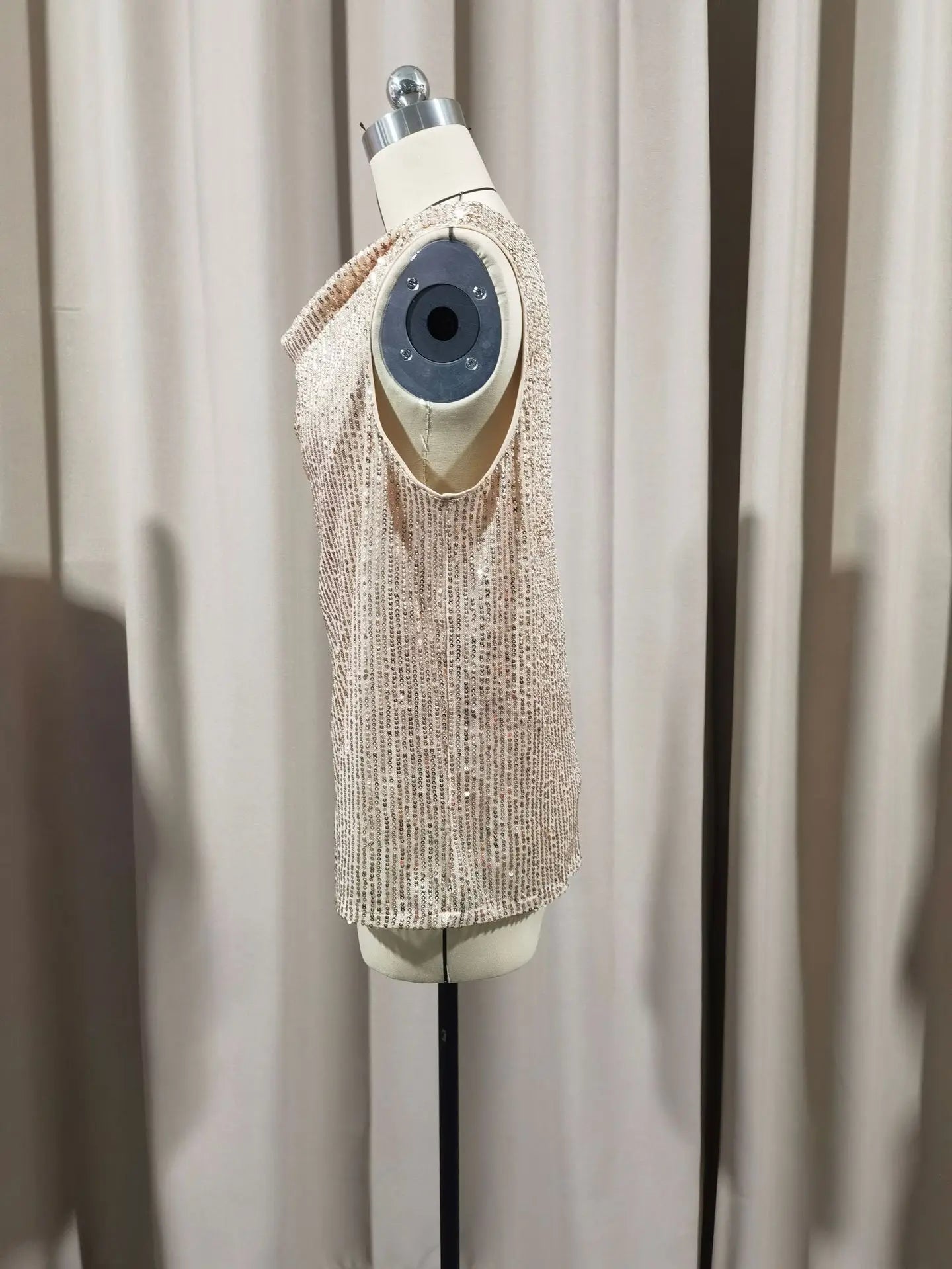 Women Top Shiny Glitter Sequin Sleeveless T-shirt Vest Tank Tops Fashion Sexy Camis New Cocktail Party Clubwear Evening T-shirts RT220