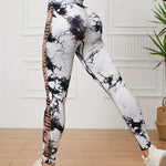 Women Seamless Tie Dye Hollow out Sports Pant Yoga Gym High Waist Workout Leggings Stretchy Women's Activewear RT220