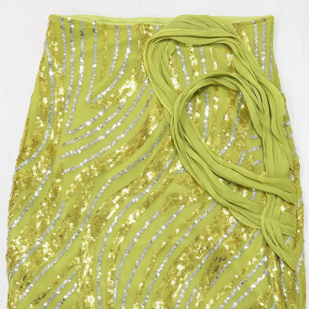 Sexy One-shoulder Long Summer Dress Sequin Birthday Holiday Elegant Party Evening Dresses Luxury Womens Prom Dresses XSY29 RT220