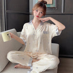 Honey Peach Print Lace Korean Ins Style Pajamas Women Y2k Three-piece Set Classy Sweet Cute Lady Lounge 2024 New Spring Homewear RT220