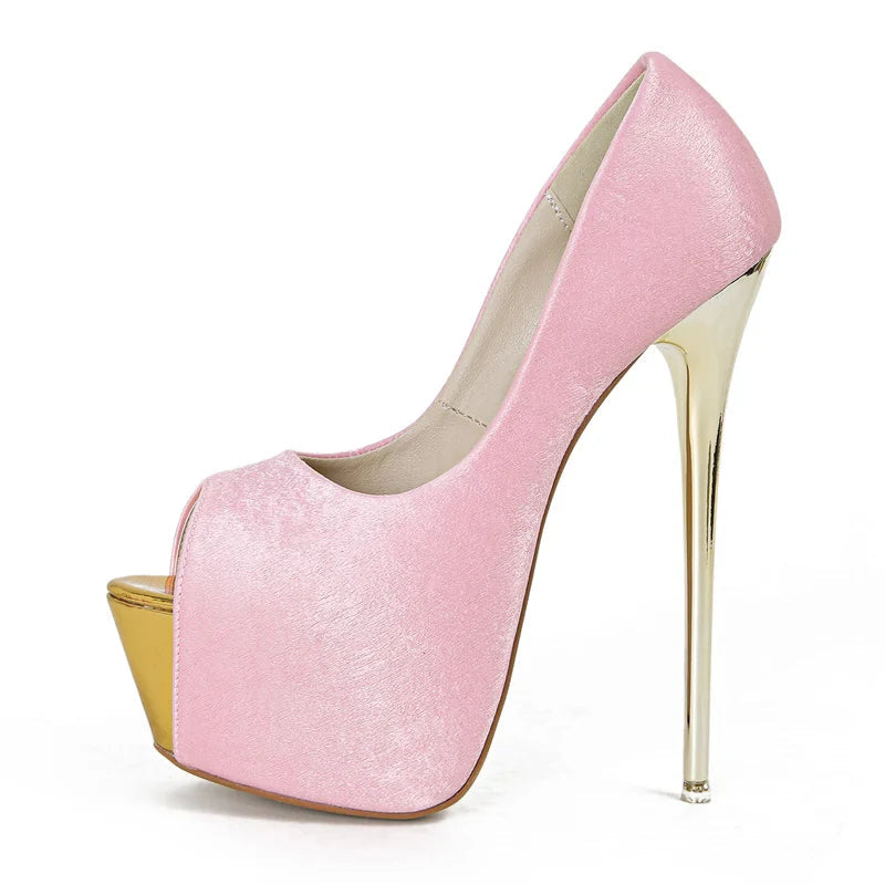 Liyke Sexy Peep Toe Party Nachtclub Stripper Pole Dance High Heels Wedding Prom Shoes Stiletto Women Platform Pumps Size 34-45 RT220