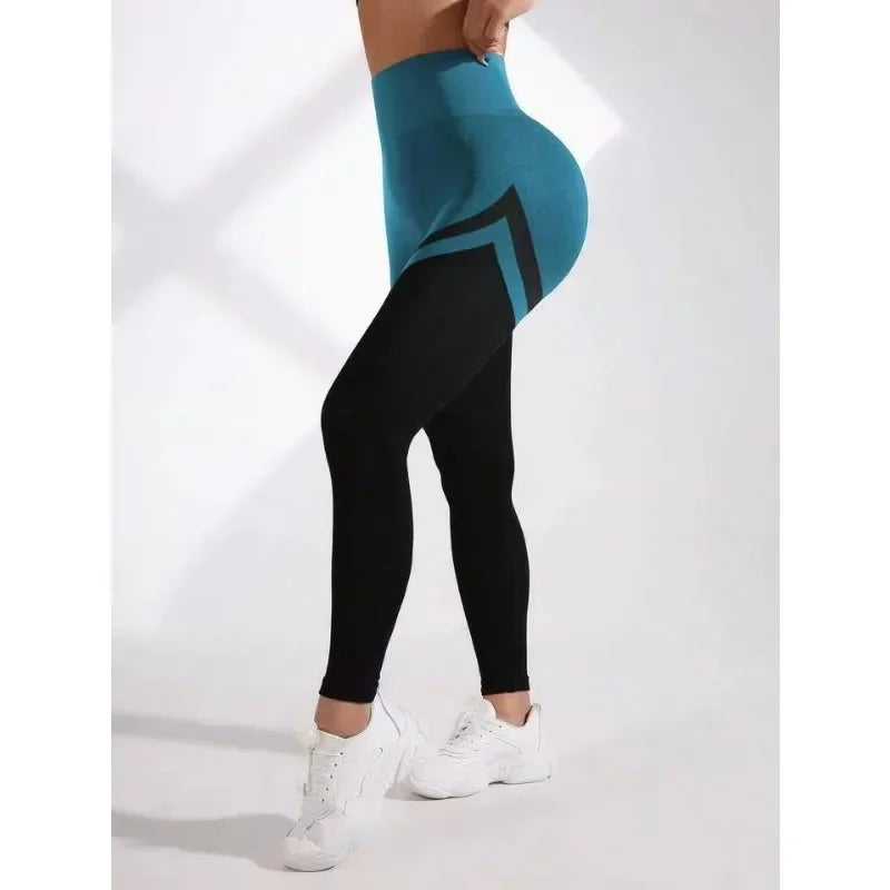 Seamless Stripes Leggings High Waist Butt Lift Leggings Women High Elastic Fitness Fashion Sports Pants Gym Cycling Yoga Tights RT220