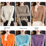 100% Merino Wool Knitted Sweater Autumn/Winter 2024 New Women's Round Neck Hollow Top 11 Color Pullover Versatile Coat NJR1107 RT220