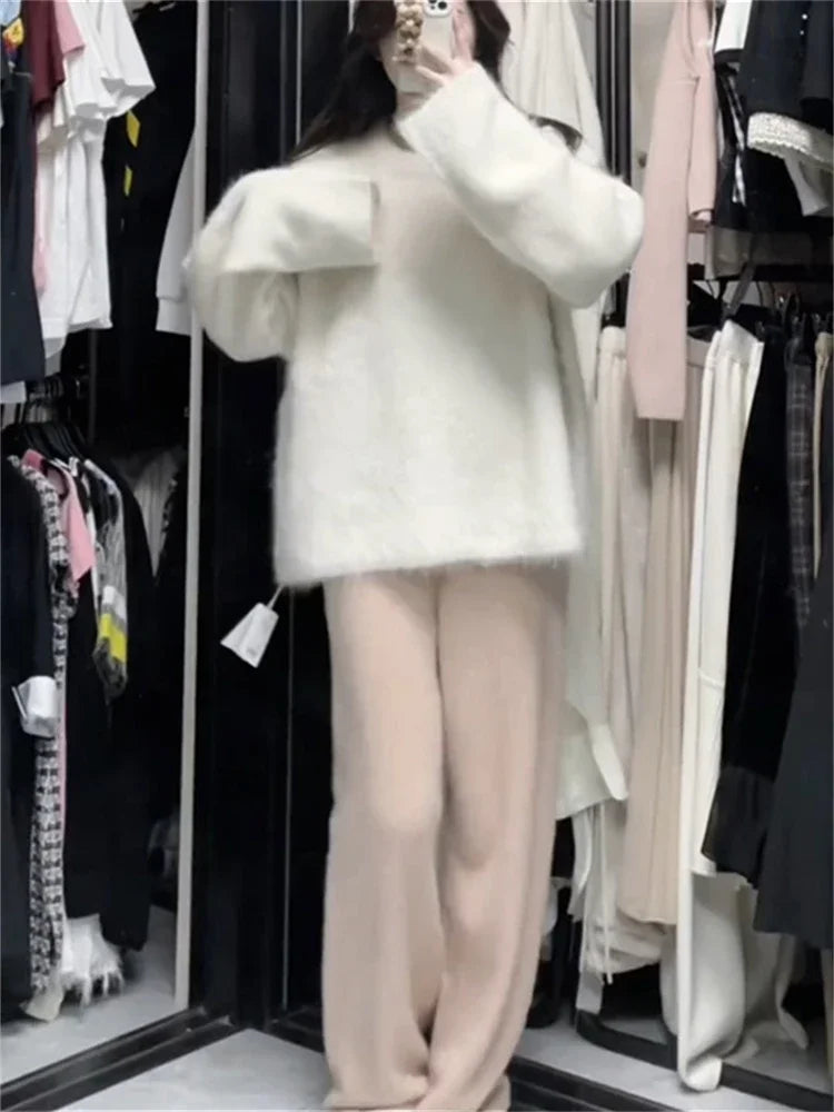 Women Sweater Womens Winter Sweaters Pullover Traf Female Knitting Overszie Long Sleeve Loose Knitted Outerwear Ropa De Mujer RT220