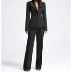 Office Lady Fashion Beige Women Suits One Button Peak Lapel 2 Piece Jacket Pants Slim Fit Smart Causal Conjuntos De Pantalones RT220