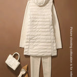 New Fashion Female Sleeveless Jacket Women Winter Light White Duck Down Jacket Slim Puffer Vest Portable Windproof Down Coat RT220