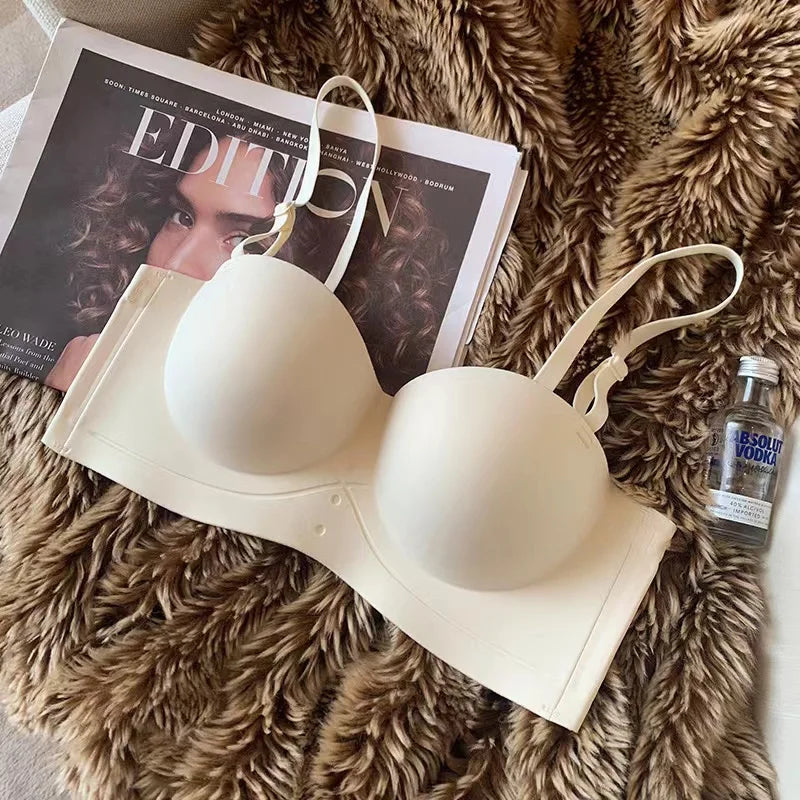 Women's Bra  Half Cup Push Up Small Breasts Show Bigger Side Breasts Seamless Sling Bra No Wires Sexy Sling Bra RT220
