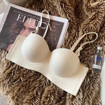 Women's Bra  Half Cup Push Up Small Breasts Show Bigger Side Breasts Seamless Sling Bra No Wires Sexy Sling Bra RT220