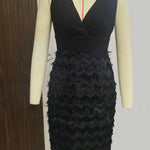 Luxurious Women's Evening Dresses Cocktail Bodycon Elegant Party Dress Sexy Stitching Sequin Short Formal Prom Dress HXY6958 RT220