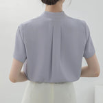 2025 Fashion Summer Short Sleeve V-Neck Women Blouse White Blouse Shirt Women Tops Blouses Shirts Blusas Para Mujer Camisas XL86 RT220