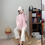 Women Sweater Womens Winter Sweaters Pullover Traf Female Knitting Overszie Long Sleeve Loose Knitted Outerwear Ropa De Mujer RT220