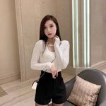 Plus Velvet Thicker Shorts Women Korean Style All-match Sexy Kpop High Waist Autumn Winter Club Streetwear Fashion Solid Buttons RT220