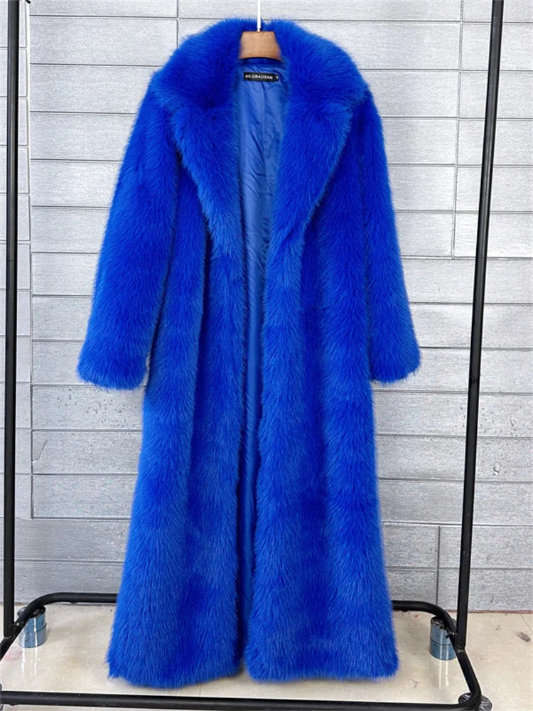 Tossy Winter Fur Feather Overcoat For Women Loose Cardigan Solid Luxury Elegant Jacket Clothes Warm 2025 Fur Feather Outwear RT220