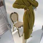 Autumn Winter Casual Thick Knitted Pant Women Long Trousers Elastic High Waist Kniting Wide Leg Pants Striped Pantalon RT220