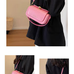 Classic Black Shoulder Bag Women's Versatile Retro Crossbody Square Bags 2024 New Large Capacity Textured Leather Flap Handbags RT220