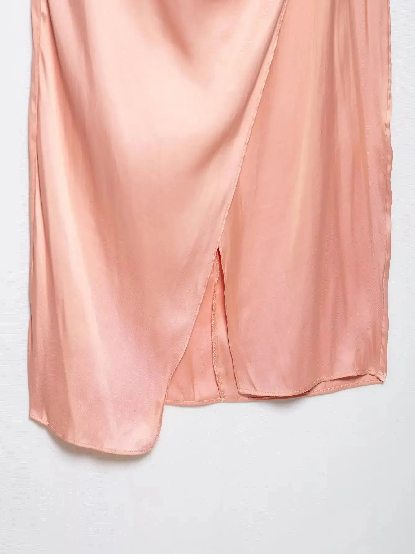 Elegant Women Holiday Wind Solid Color Gloden Metal Wrapped Skirt Faldas Mujer Female Summer Back Zipper Midi Skirts QUN9017 RT220