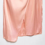 Elegant Women Holiday Wind Solid Color Gloden Metal Wrapped Skirt Faldas Mujer Female Summer Back Zipper Midi Skirts QUN9017 RT220