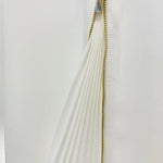 HIGH STREET Newest 2024 Designer Runway Suit Set Women's Lacing Belt Blazer Pleated Zip Pants Set 2pcs Set RT220