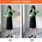 Office Lady Fashion Slim Solid Skirt Koreon Clothing Spring Summer Streetwear New High Waist Elegant Straight Midi Casual Skirts RT220