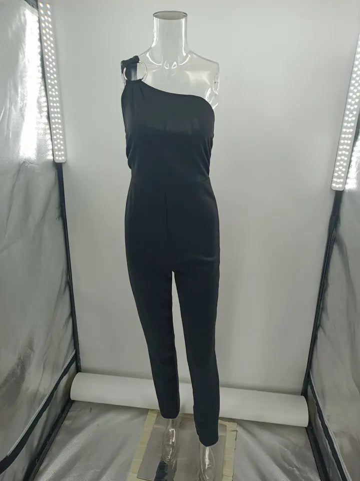 2024 Summer Europe and The United States Sexy Women's Solid Color Nightclub Jumpsuit Casual Pants RT220