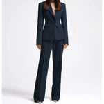 Office Lady Fashion Beige Women Suits One Button Peak Lapel 2 Piece Jacket Pants Slim Fit Smart Causal Conjuntos De Pantalones RT220