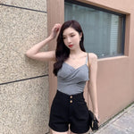 Plus Velvet Thicker Shorts Women Korean Style All-match Sexy Kpop High Waist Autumn Winter Club Streetwear Fashion Solid Buttons RT220