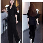 Women's 2025 Spring New Fashionable and Stylish Professional Suit Two Piece Set Korean Elegant Casual Suit Pants Two Piece Set RT220