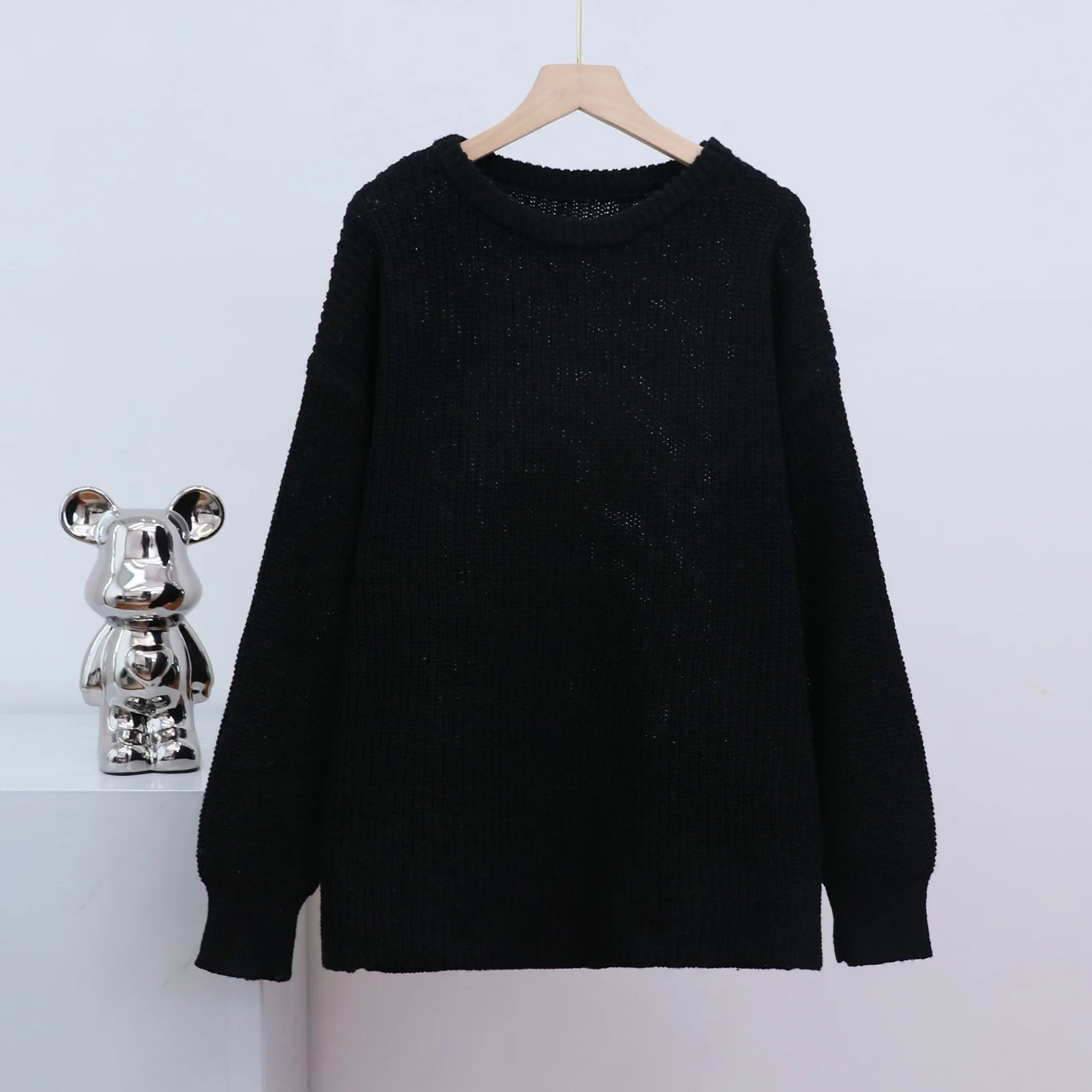 Casual O-neck Long Sleeve Sweater Blouse Office Lady Autumn Winter Fashion Elegant Solid Knitted Sweater For Women 2023 Female RT220