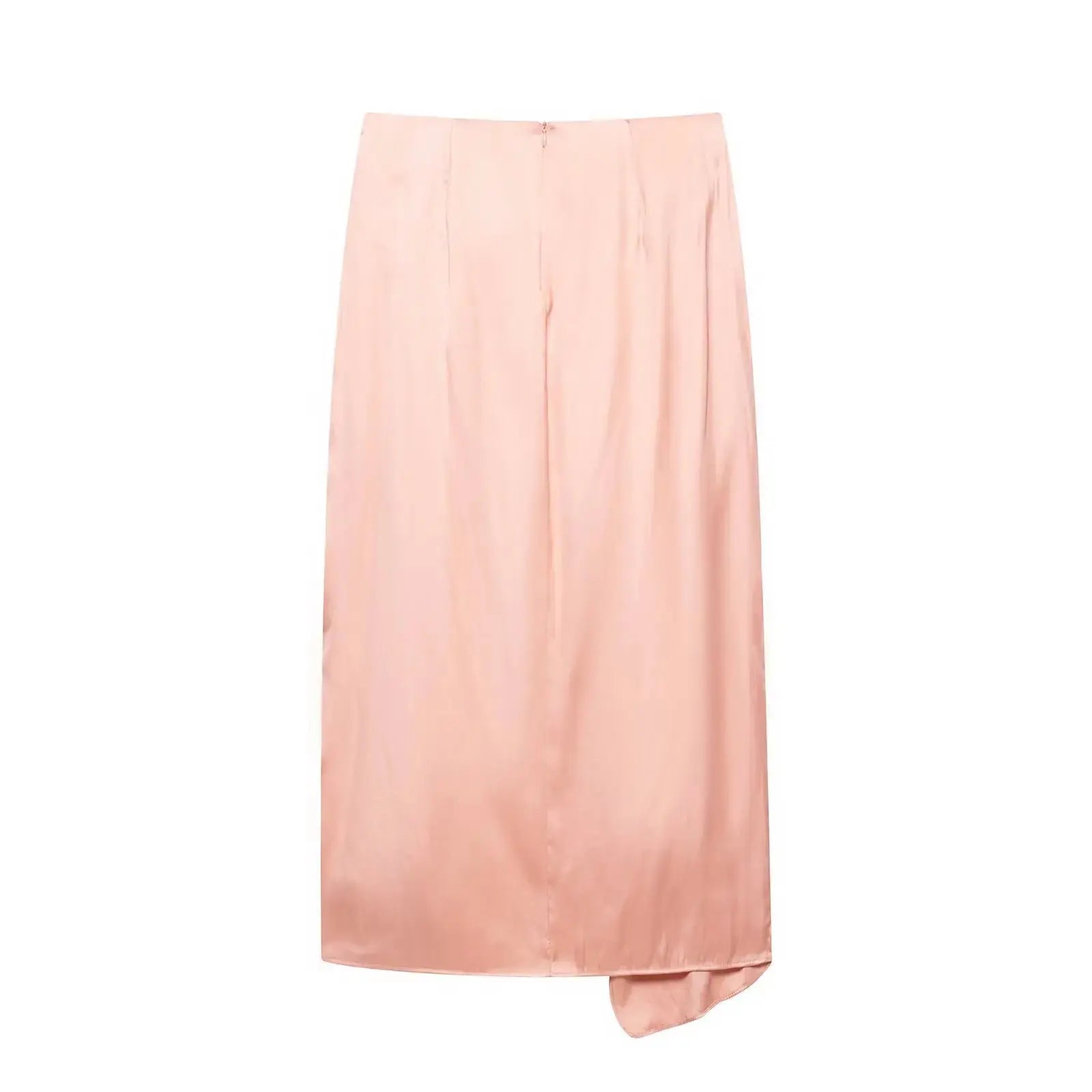 Elegant Women Holiday Wind Solid Color Gloden Metal Wrapped Skirt Faldas Mujer Female Summer Back Zipper Midi Skirts QUN9017 RT220