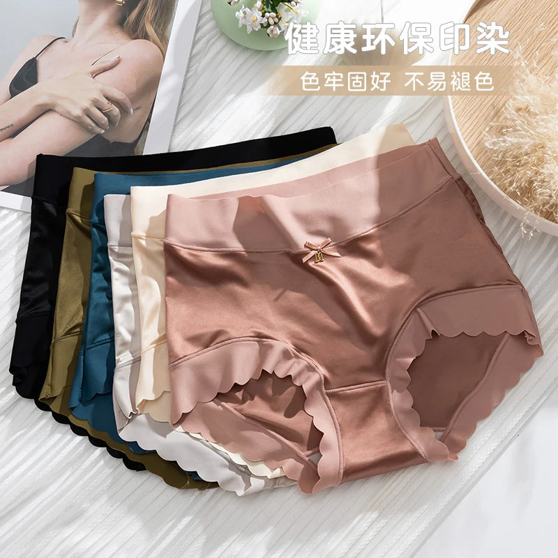 Silk Panties Nice Briefs Soft Underwear Women's Mid rise Elegance Girls Sexy Lingerie RT220