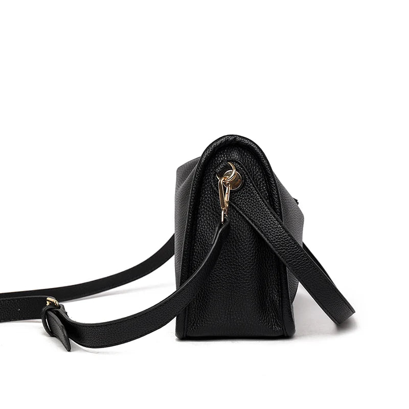 Soft Genuine Leather Messenger Bag Women Design Shoulder Crossbody Bag Purse Fashion Female High Quality Cow Leather Handbag New RT220