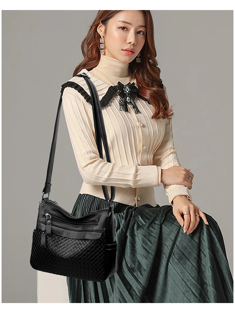 Fashion Women's Brand Trendy Shoulder Bag Leather Crossbody Bag High Quality Women Tote Bags 2024 Large Capacity Female Handbags RT220