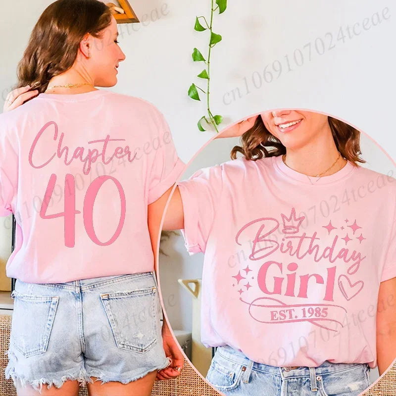 Tshirts for Women Classic 40th Milestone Best Friend Classic T-shirts for Women Vintage 40th Birthday Year RT220