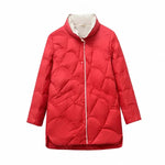 2024 Winter New Fashion Stand Collar X-Long Women Down Jackets Female Casual Loose Ultra Lightweigh White Duck Down Warm Coat RT220