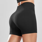 Women's Solid Color High Waist Simple Yoga Fitness Daily Ribbed Sports Cycling Leggings RT220