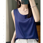 Women Tops Solid Spring Summer Casual Crop Tops Sexy O-neck Tank Tops Office Lady Pink White Top 2024 Fashion Korean Tank Top RT220