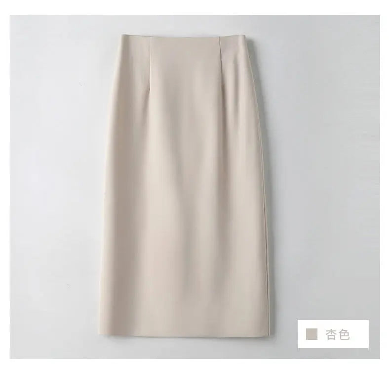 Office Lady Fashion Slim Solid Skirt Koreon Clothing Spring Summer Streetwear New High Waist Elegant Straight Midi Casual Skirts RT220