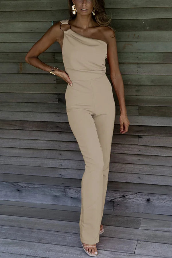 2024 Summer Europe and The United States Sexy Women's Solid Color Nightclub Jumpsuit Casual Pants RT220