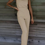 2024 Summer Europe and The United States Sexy Women's Solid Color Nightclub Jumpsuit Casual Pants RT220