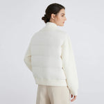 BC930 100% wool and white goose down spliced down jackets for women of high quality from luxury brands coats RT220