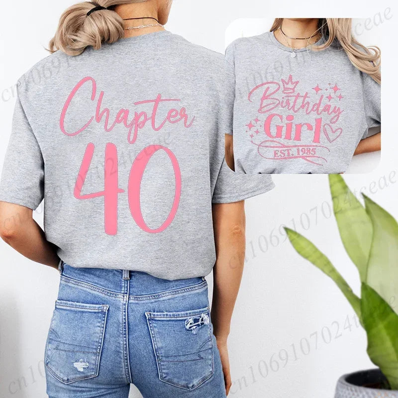 Tshirts for Women Classic 40th Milestone Best Friend Classic T-shirts for Women Vintage 40th Birthday Year RT220
