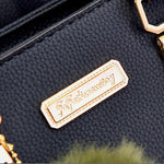 Yogodlns Women Beading Pendant Handbag Ladies Embossed Shoulder Bag Ladies Messenger Bag Hairball Bags High Quality Bag RT220