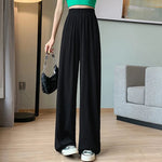 Thin Summer Wide-leg Pants Ice Filament Permeability Women Spring  Women Elastic Waist Stright Long Wide Leg Pants Casual Female RT220