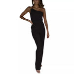 2024 Summer Europe and The United States Sexy Women's Solid Color Nightclub Jumpsuit Casual Pants RT220