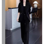 Women's 2025 Spring New Fashionable and Stylish Professional Suit Two Piece Set Korean Elegant Casual Suit Pants Two Piece Set RT220