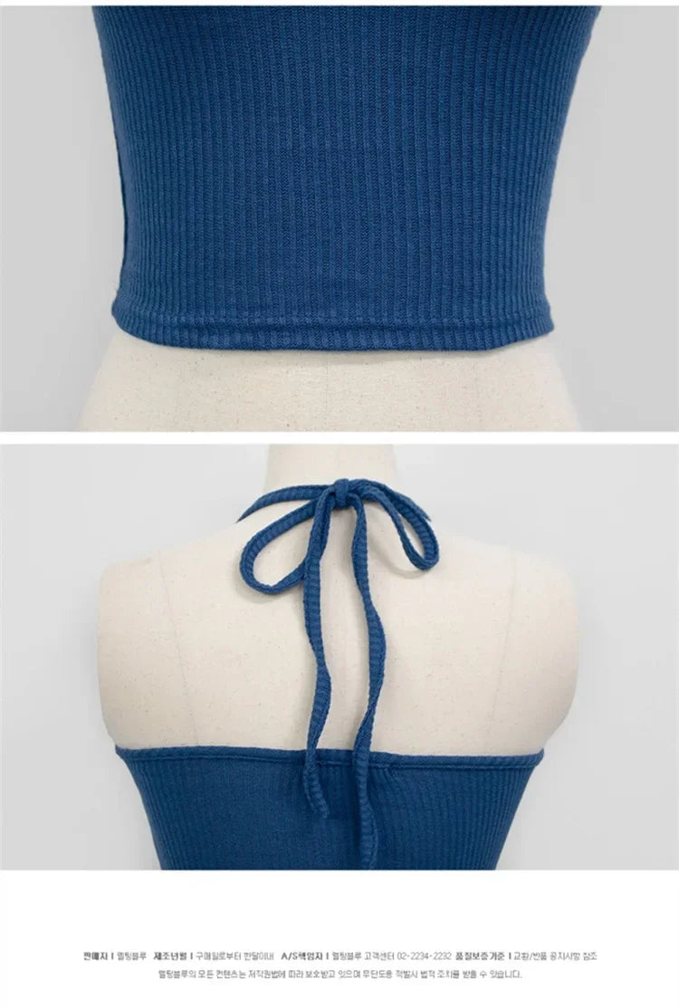 Sexy Tank Top Cropped Inner Strapless Long Sleeve Cover Up Outer Wear 2-piece Set Women's Summer Fashionable Suit RT220