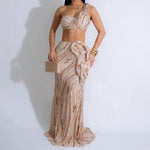 Sexy One-shoulder Long Summer Dress Sequin Birthday Holiday Elegant Party Evening Dresses Luxury Womens Prom Dresses XSY29 RT220