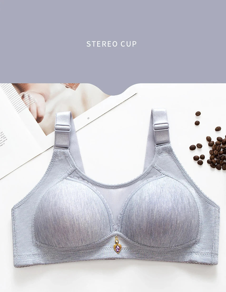 Bra for Women Comfortable Non-slip Push-up Sports Bra with Wide Shoulder Straps Chest Pad for Women Breathable lingerie RT220